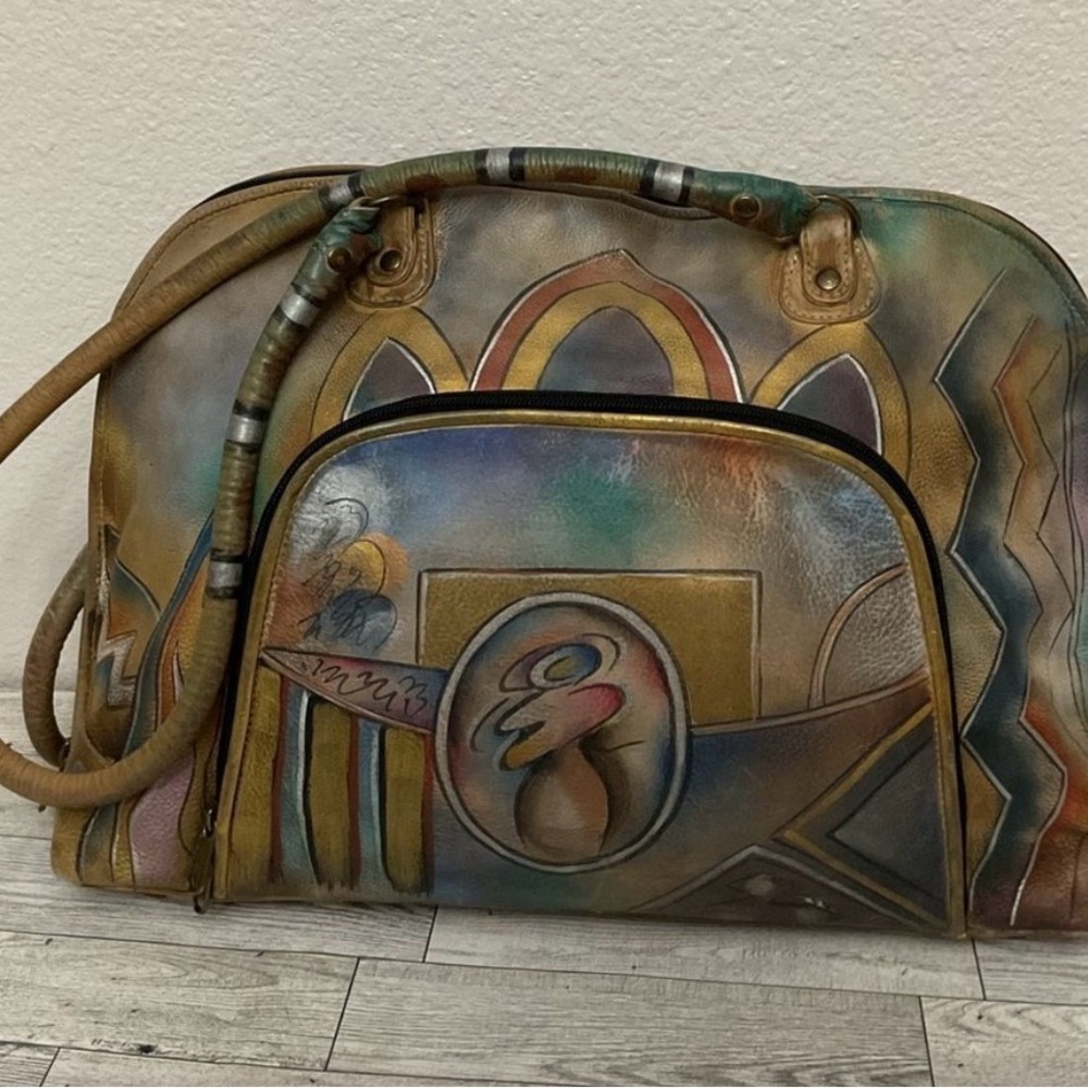 Hand Painted Artistic Anushka Women's Leather Bag